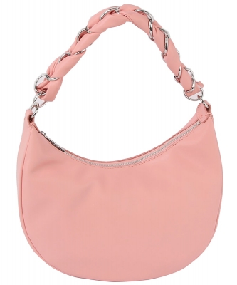 Braided Chain Handle Hobo Shoulder Bag LV074-Z BLUSH